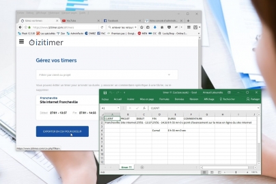 Izitimer s'exporte vers Excel